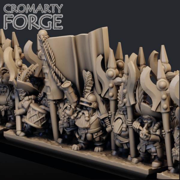 10mm City Dwarf: Halberdiers