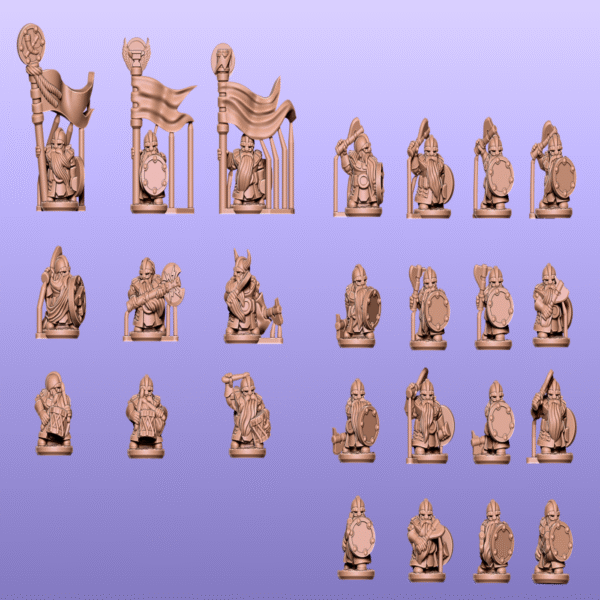 10mm Dwarfs: Round Shield Warriors - Image 2