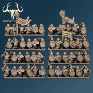 10mm Dwarfs: Round Shield Warriors