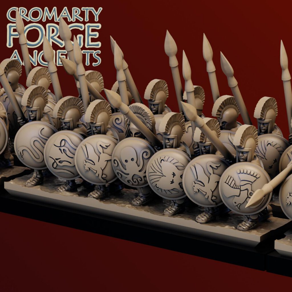 10mm Earlier Greek - Light Hoplites Attacking