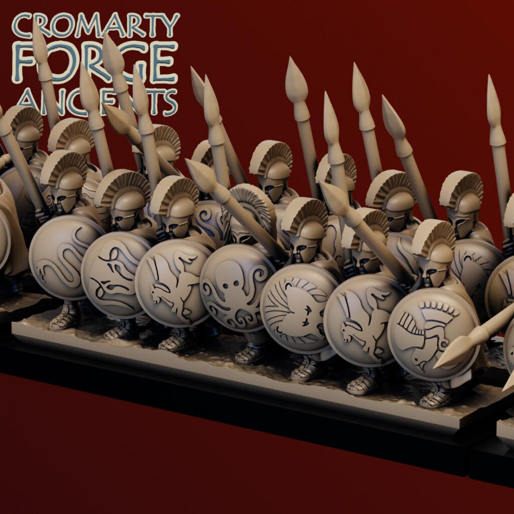 10mm Later Greek - Light Hoplites Attacking