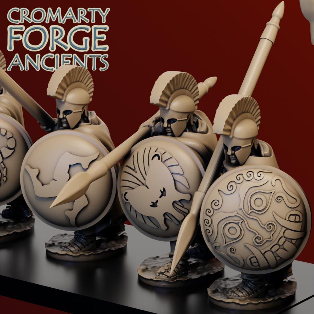 15mm Later Greek - Hoplites Attacking