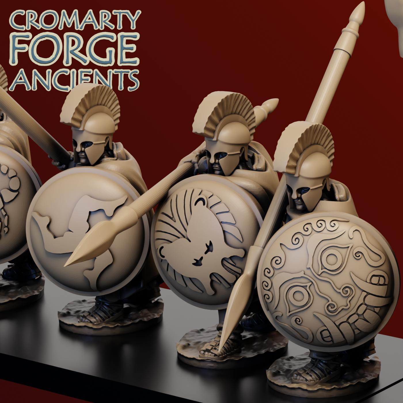 15mm Later Greek - Hoplites Attacking