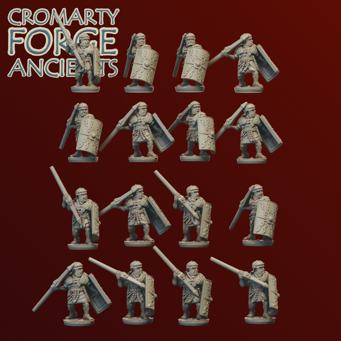 10mm Imperial Romans: Legionaries Throwing Pila - Image 4