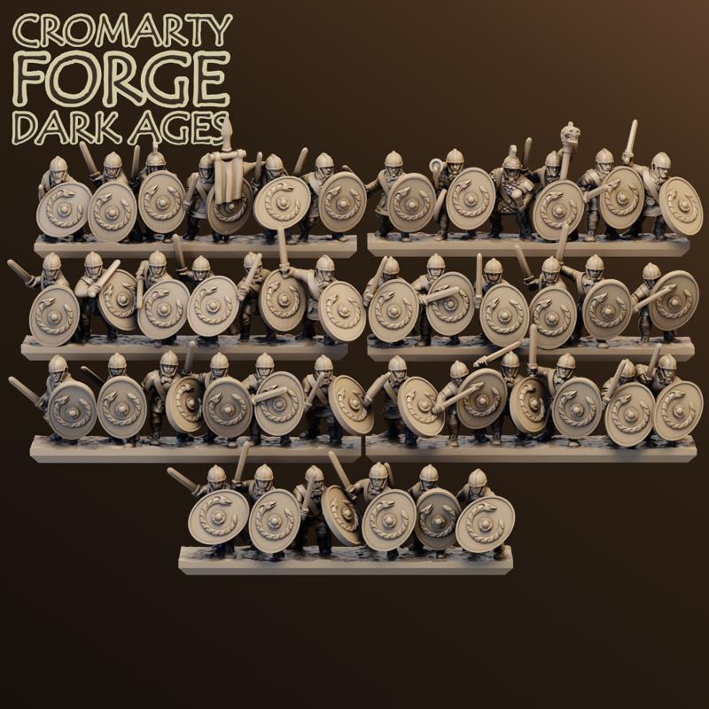 10mm Late Imperial Roman Unarmored Infantry Attacking - Image 3