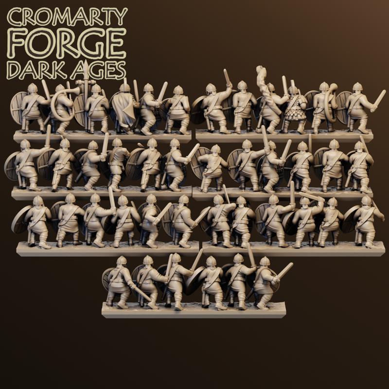 10mm Late Imperial Roman Unarmored Infantry Attacking - Image 2