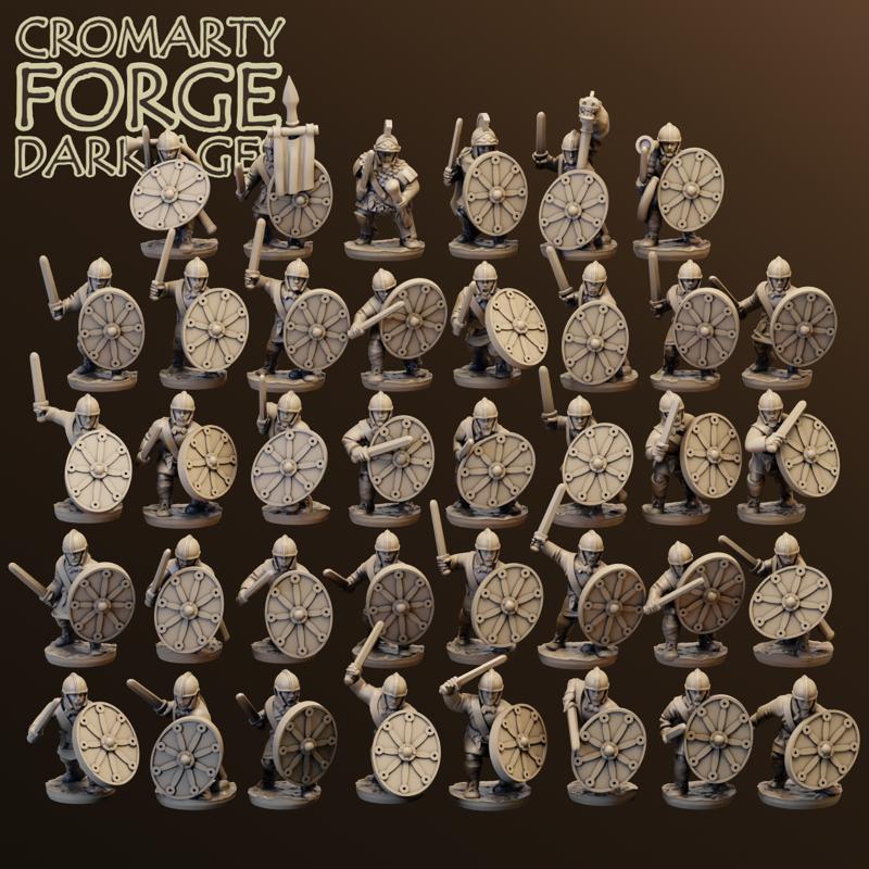 10mm Late Imperial Roman Unarmored Infantry Attacking - Image 7