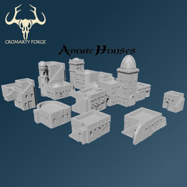 Scenery 10mm: Lizardmen Adobe Buildings (FDM and smaller 6 Resin)