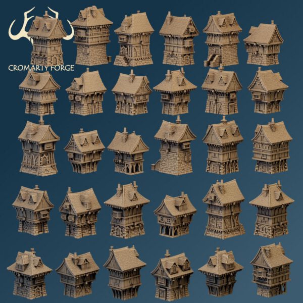 Scenery 10mm: Plethora of houses! (designed for Resin Printing) - Image 2