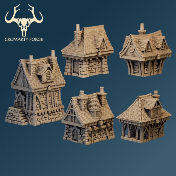 Scenery 10mm: Plethora of houses! (designed for Resin Printing) - Image 4