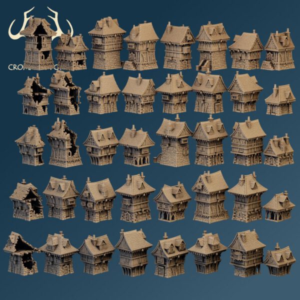 Scenery 10mm: Plethora of houses! (designed for Resin Printing) - Image 5