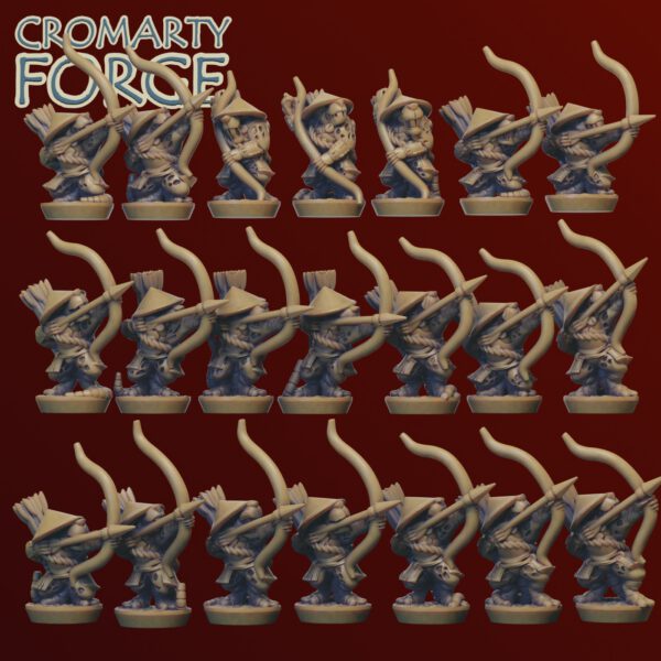 10mm Ratmen: Ashigaru Archers - Image 4