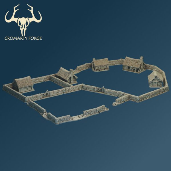 Scenery 10mm: Farm Buildings and dry stone walls (For Resin Printing)