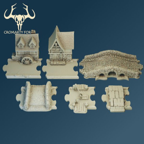 Scenery 10mm: River and Roads Set (For Resin Printing) - Image 7