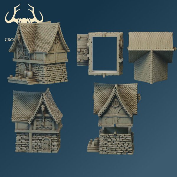Scenery 10mm: Town Houses (Designed for Resin, can print in FDM) - Image 5