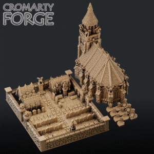 Scenery 10mm: Church and Graveyard (for Resin Printing)