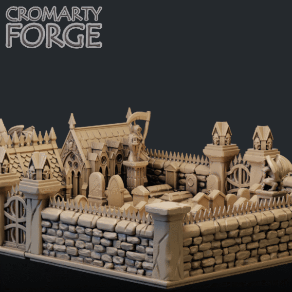 Scenery 10mm: Church and Graveyard (for Resin Printing) - Image 6