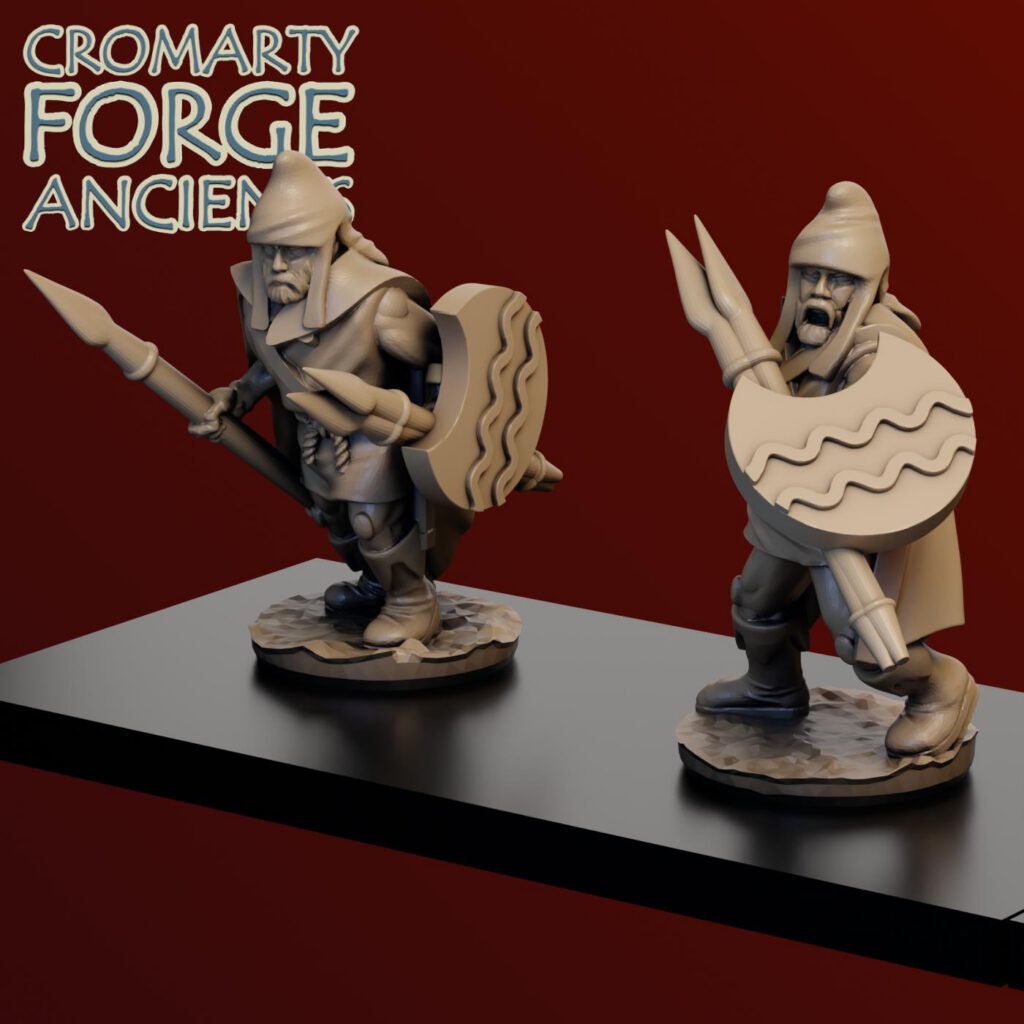 15mm Thracian : Peltasts