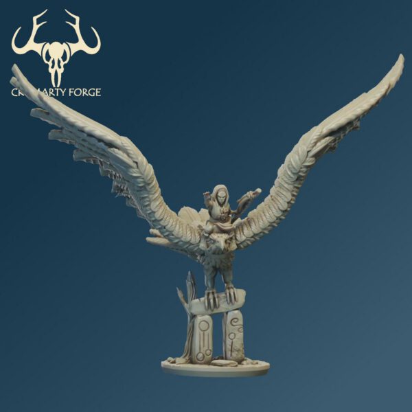 10mm Tribes of Prydain: Druid on Eagle - Image 3