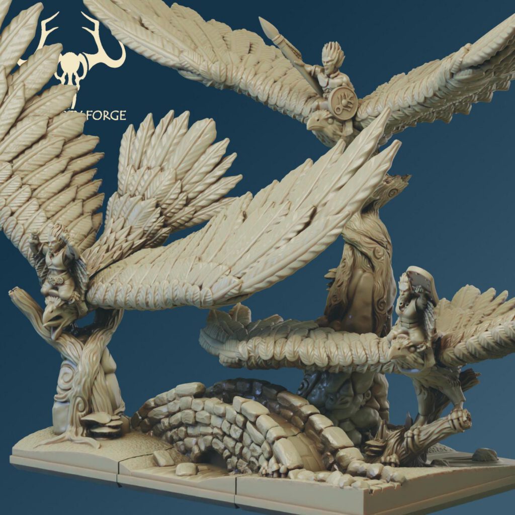 10mm stl files for home printing the tribes of prydain. The welsh for Albion. These fantasy britons go to war on horse and eagle, accompanied by ogres and beasts of the fen. Druids and giants!