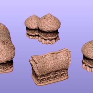 Scenery 10mm: Woodlander Houses (FDM and Resin)