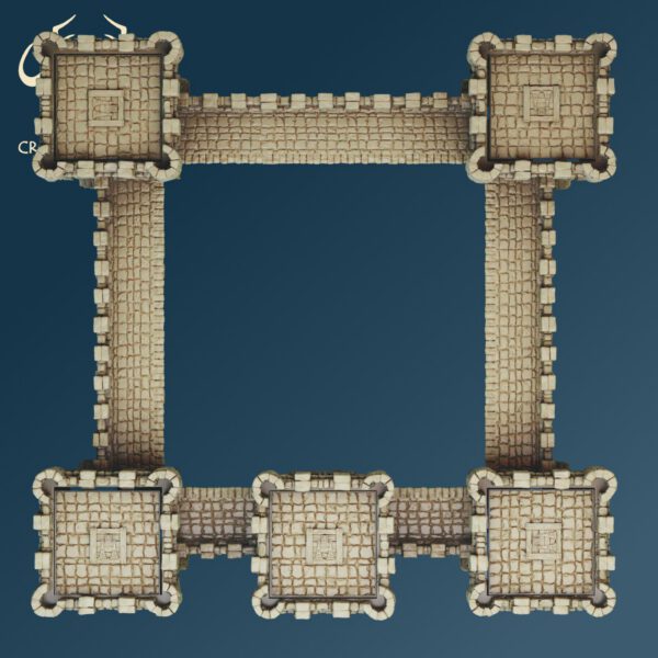 Scenery 10mm: City Walls (Designed for Resin, can print in FDM) - Image 14