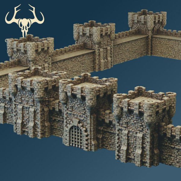 Scenery 10mm: City Walls (Designed for Resin, can print in FDM) - Image 9