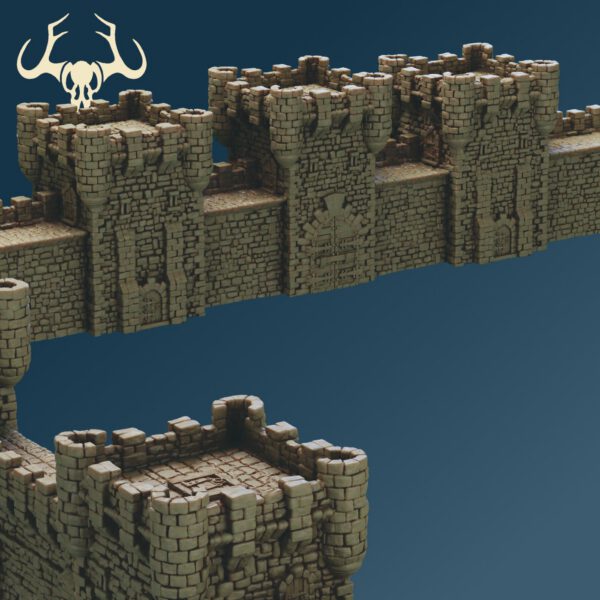 Scenery 10mm: City Walls (Designed for Resin, can print in FDM) - Image 8