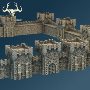 Scenery 10mm: City Walls (Designed for Resin, can print in FDM)