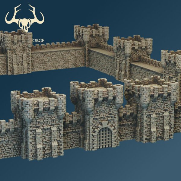 Scenery 10mm: City Walls (Designed for Resin, can print in FDM)