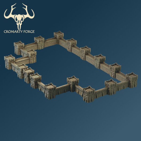 Scenery 10mm: City Walls (Designed for Resin, can print in FDM) - Image 5