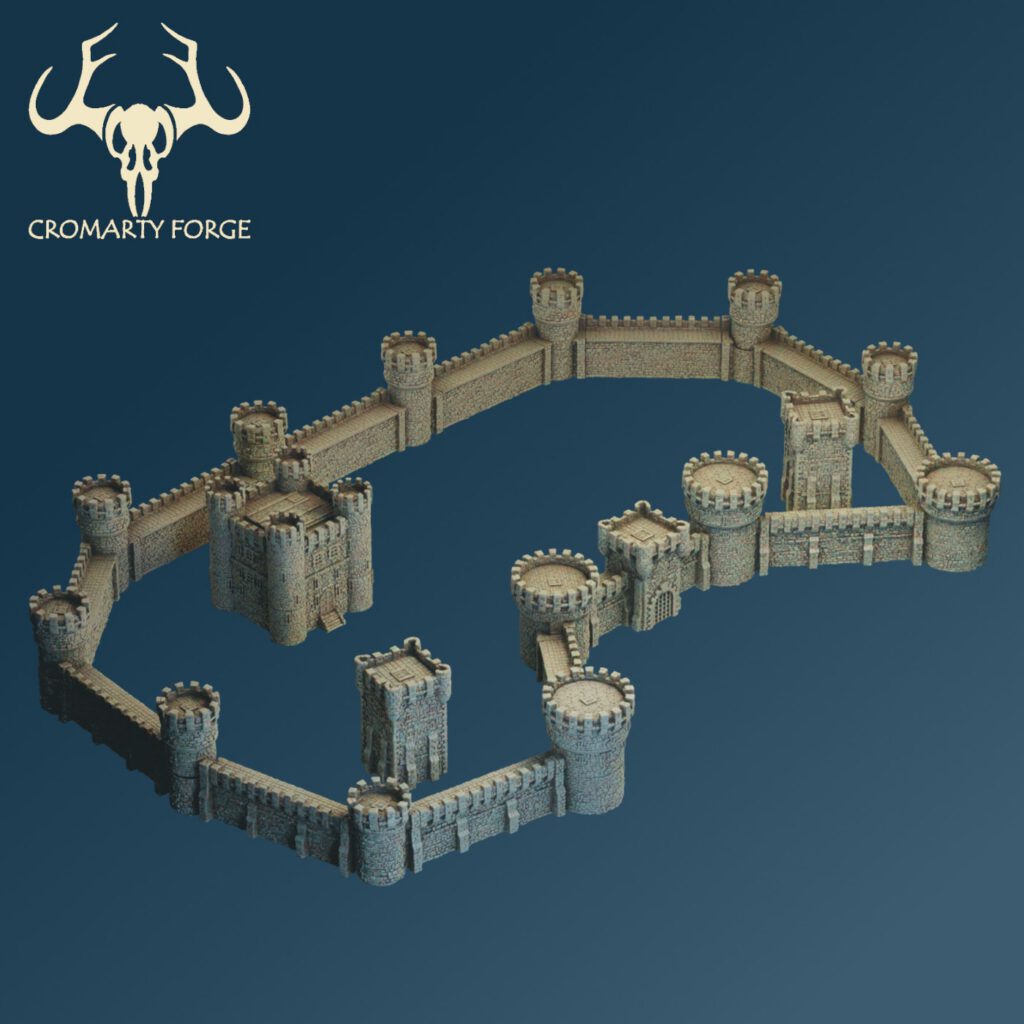 Scenery 10mm: City Walls With Expansion (Resin Printing)