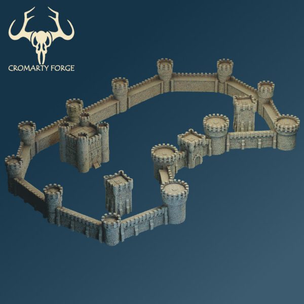 Scenery 10mm: City Walls With Expansion (Resin Printing) - Image 3