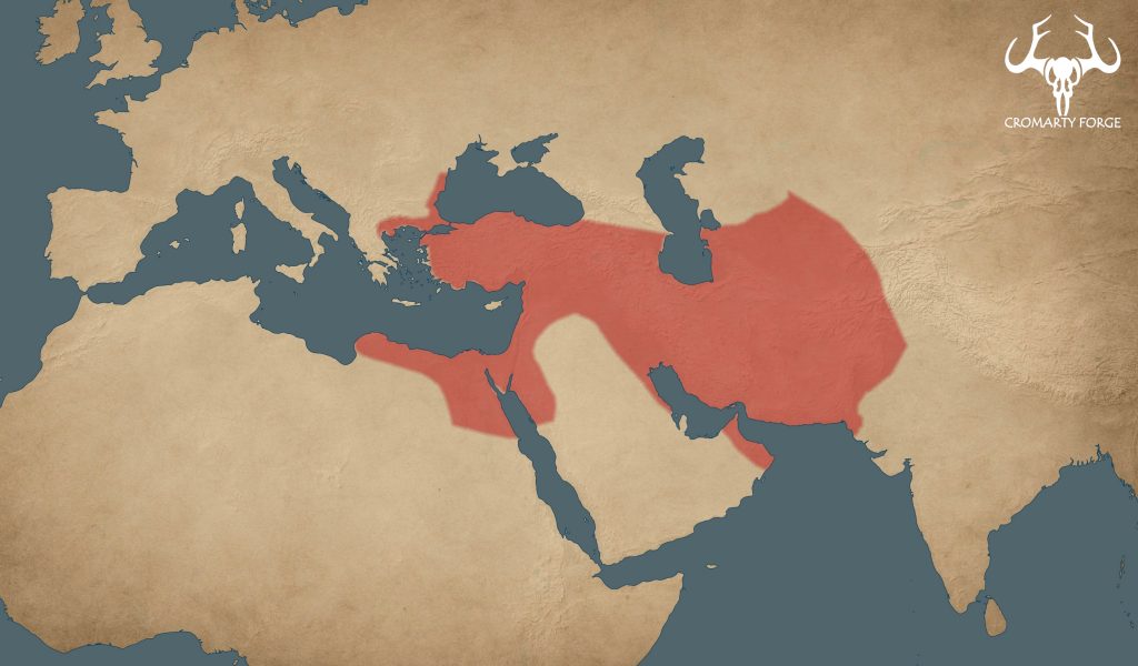 Rough map of the Achaemenid Persian Empire circa 500 BCE.