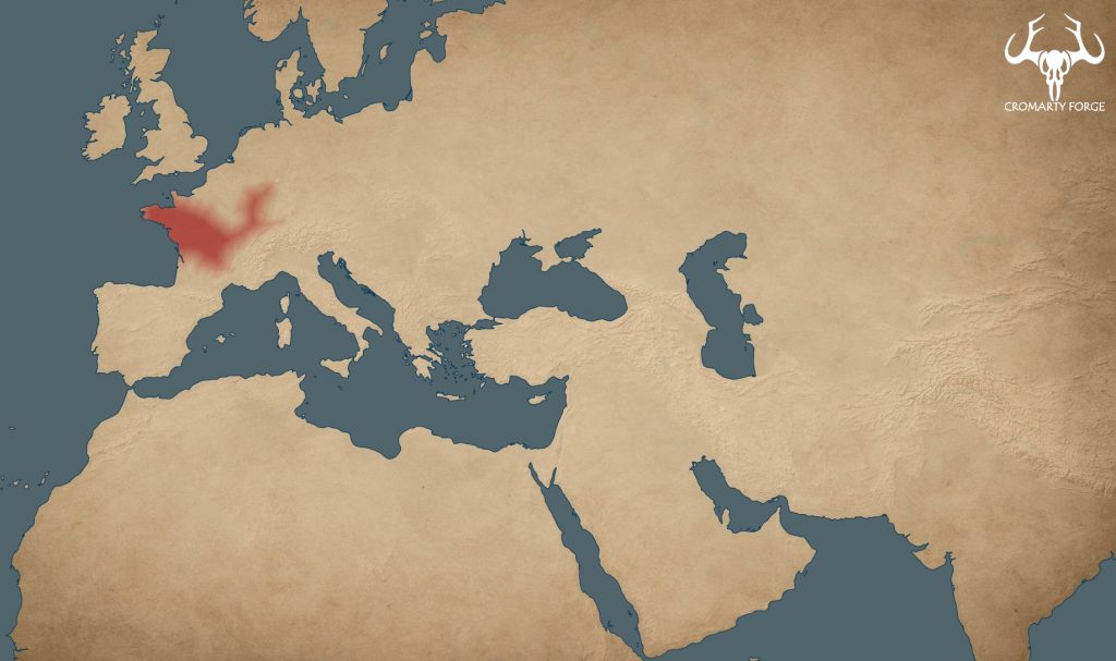 A very rough view of the extent of the Celtic Gallic tribes ca. 58BCE.