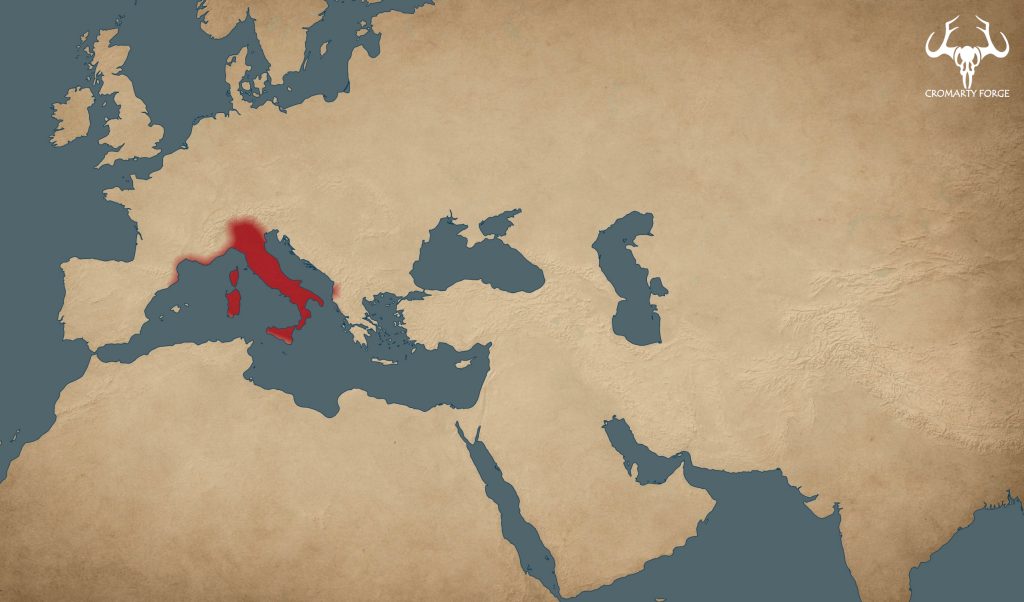 Rough extent of the mid roman republic in 220BCE