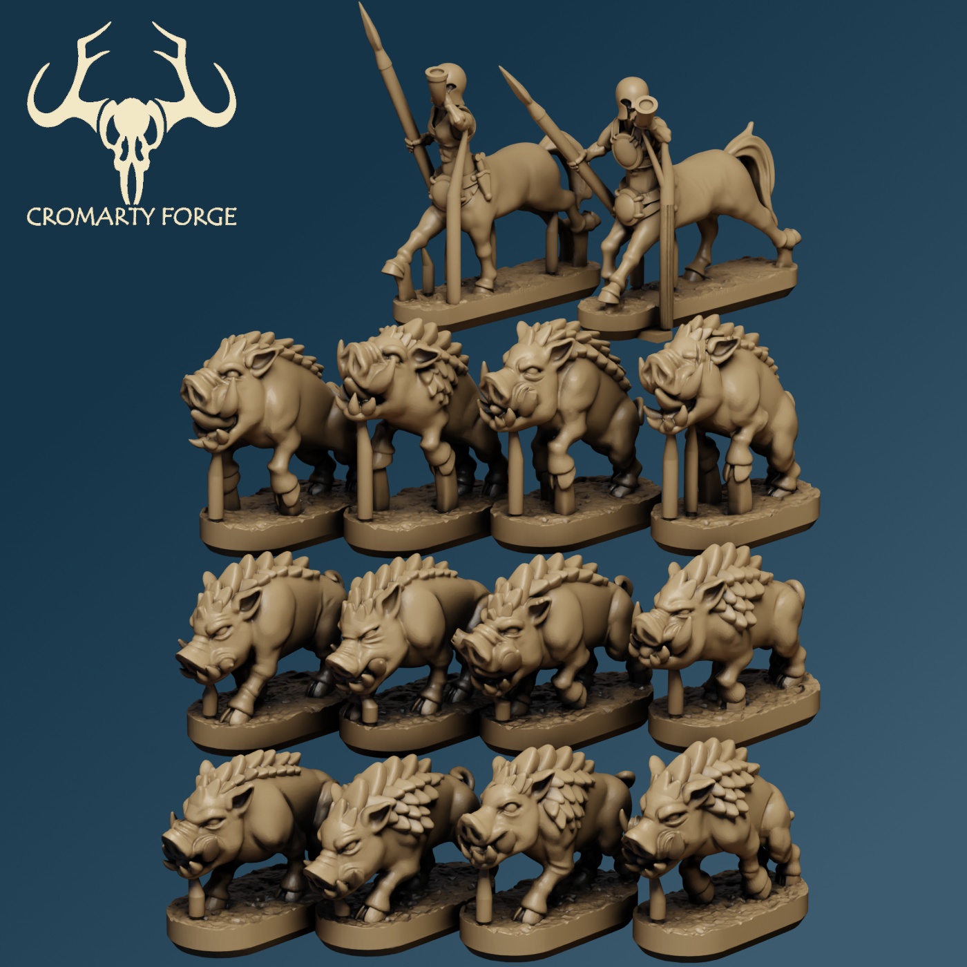 10mm Homeric Beastkin Battle Boars - Image 4