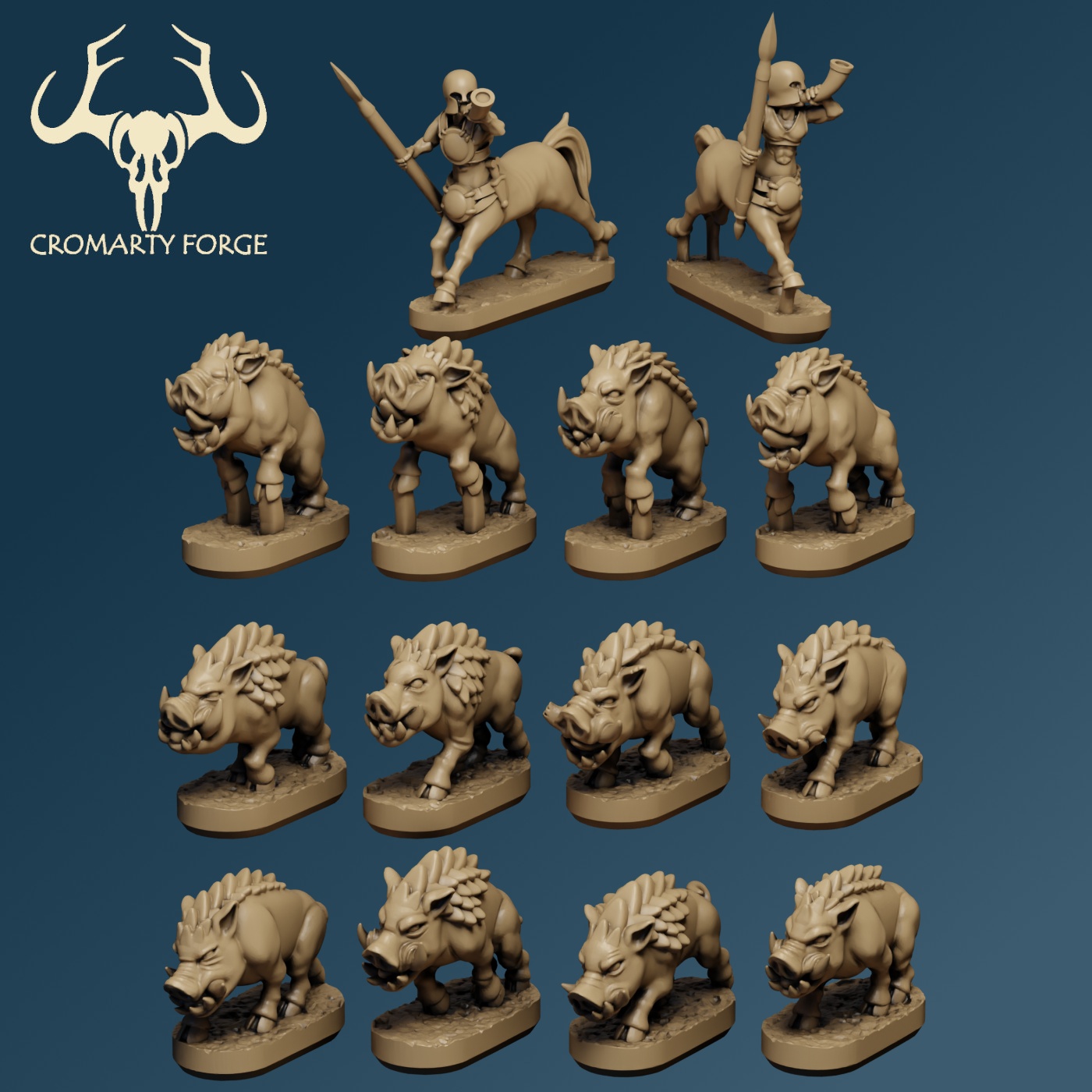 10mm Homeric Beastkin Battle Boars - Image 3