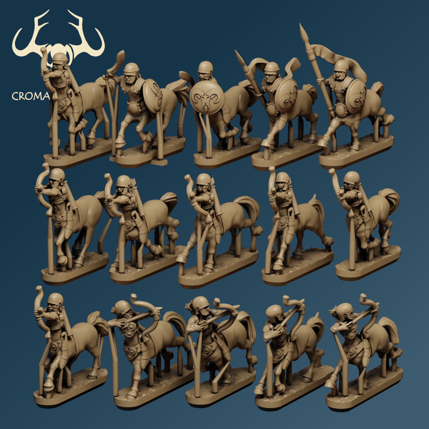 10mm Homeric Beastkin Centaur Skirmishers - Image 4