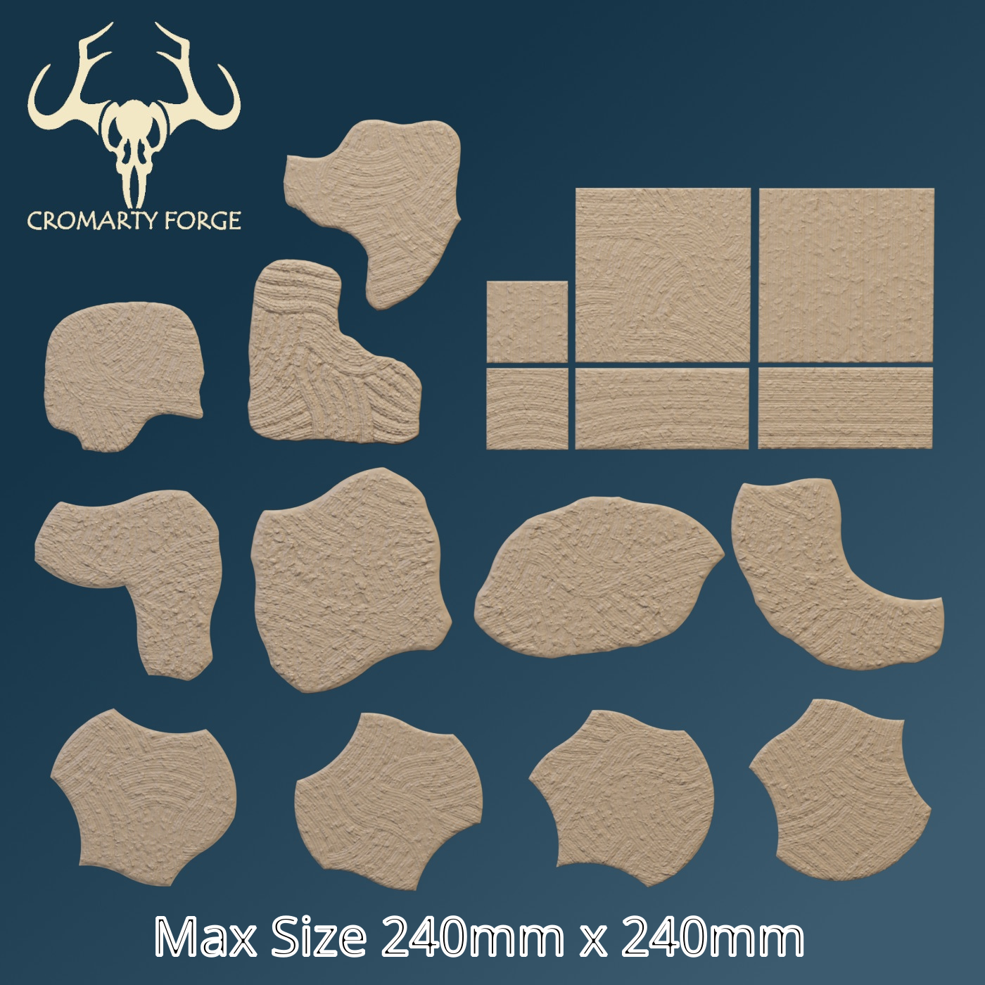 10mm FDM Area Terrain Template Set (For FDM Printing only - not suitable for resin printers) - Image 3