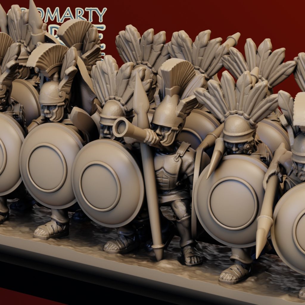 10mm Samnite : Warriors Attacking Aspis