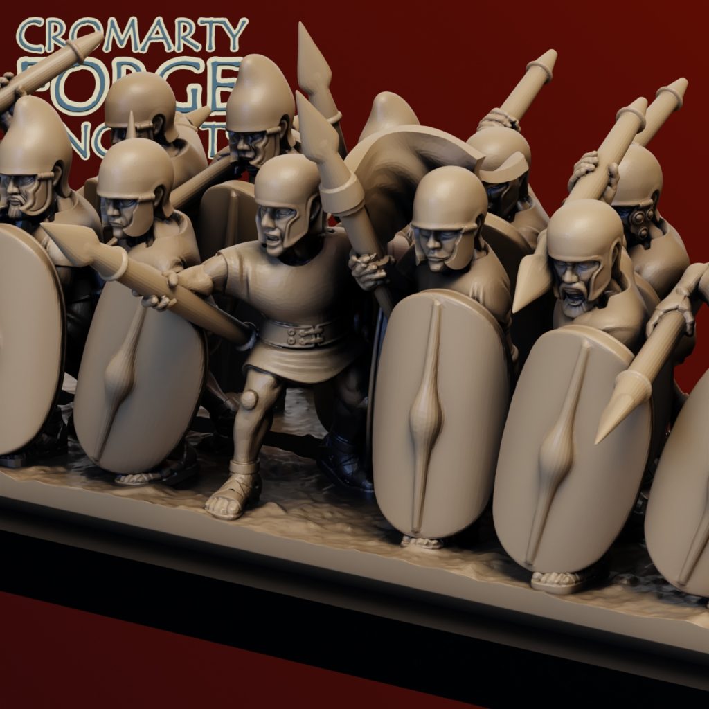 10mm Samnite : Warriors Attacking Scutum