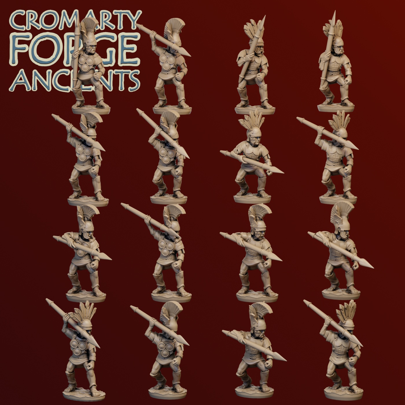 15mm Samnite : Warriors Attacking Aspis - Image 4